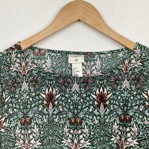 Elegant Green Floral Dress